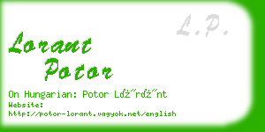 lorant potor business card